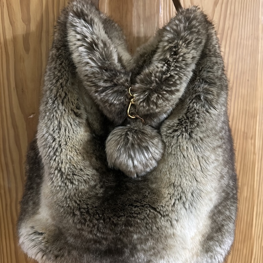 Evelyne Prelonge Faux Fur Tote Bag